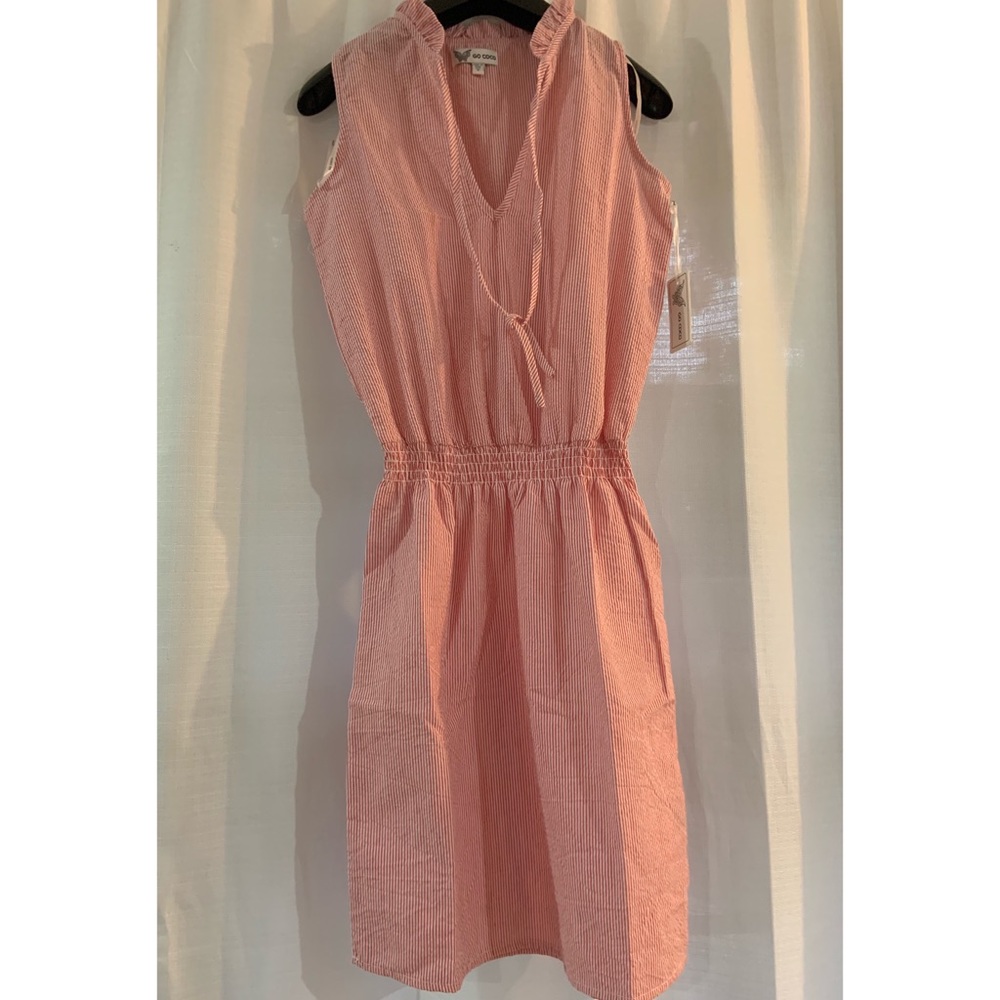 Seersucker Red and White Dress